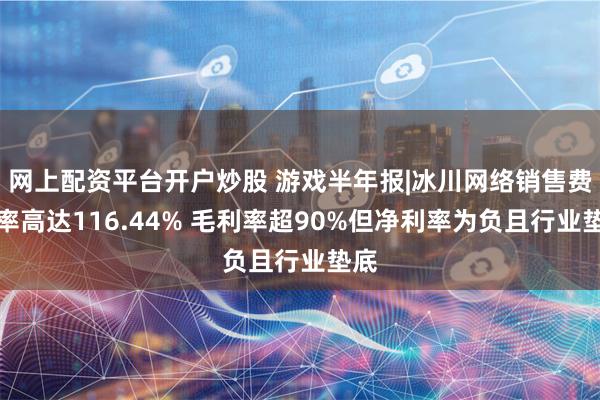 网上配资平台开户炒股 游戏半年报|冰川网络销售费用率高达116.44% 毛利率超90%但净利率为负且行业垫底