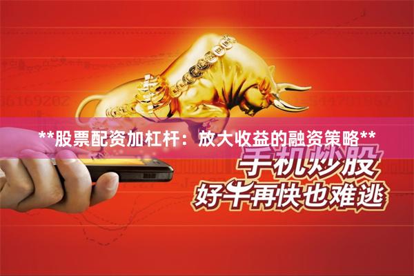 **股票配资加杠杆：放大收益的融资策略**